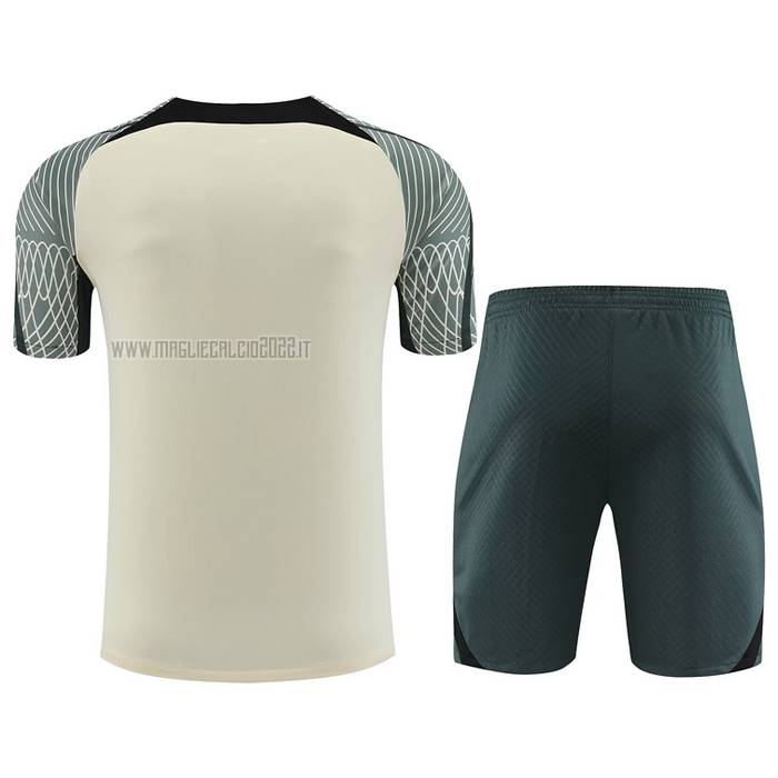 Tuta da Track del FC Barcellona Manga Corta 2023-2024 Verde - Pantalon Corto